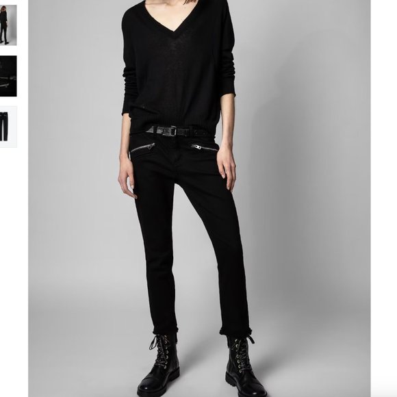 Zadig & Voltaire Black Skinny Jeans - Picture 1 of 10